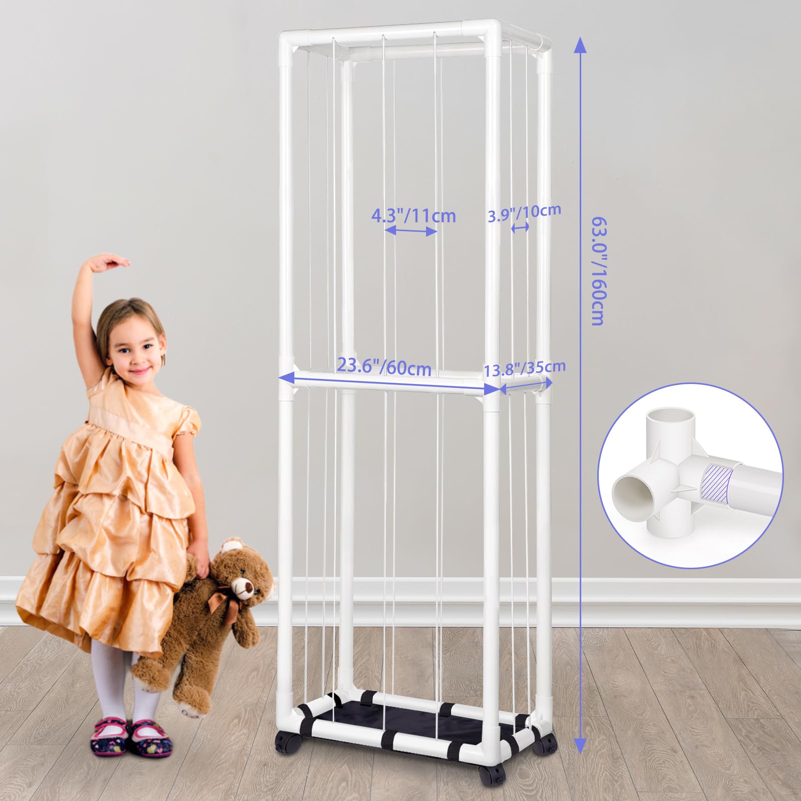 Stofftier Aufbewahrung Kuscheltier Aufbewahrung mit 360°Rollen Plüschtier Aufbewahrungs Stofftiere aus PVC Extra große Vertikale Platz Sparen für Organizer kinderzimmer Regal für plüschtiere