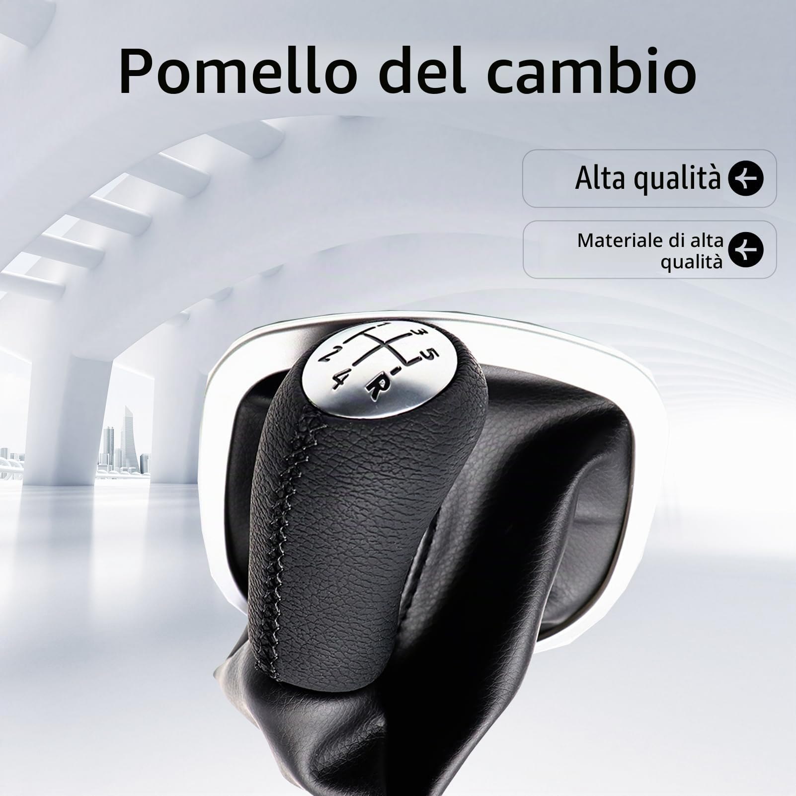 Pomello del cambio a 5 marce per Clio 3 Laguna 2 con manicotto del cambio per 8200379961 8200393246 Clio III Pomello del cambio Sandero