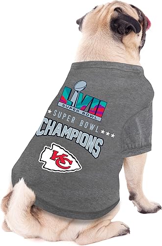 Miniatura 3 de NFL 2023 Super Bowl LVII Championship Kansas City Chiefs, camiseta deportiva duradera para mascotas, talla M. Camiseta de edición limitada NFL Champ