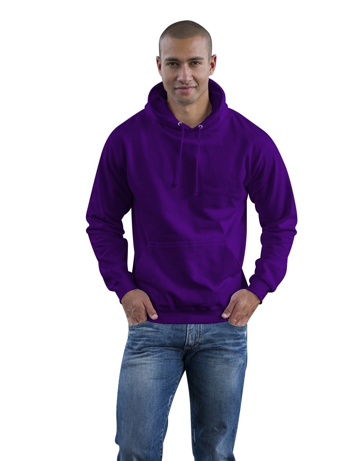 Just Hoods Purple College Hoodie, Men, College Hoodie, Extra Large