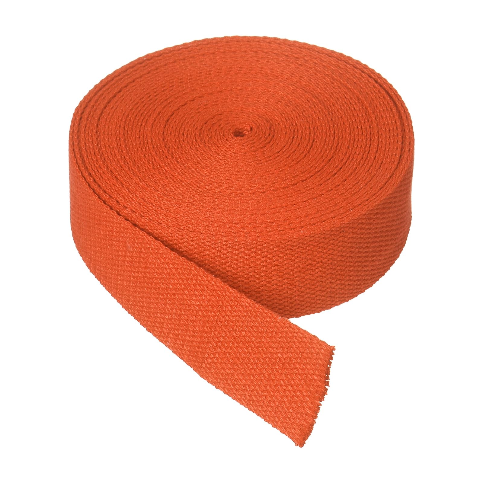 sourcing map Cotton Twill Tape, 3.8cm x 4.6M Cotton Ribbon Bias Binding Tape Trim Webbing Straps for Sewing DIY Crafts Gift Wrapping, Orange