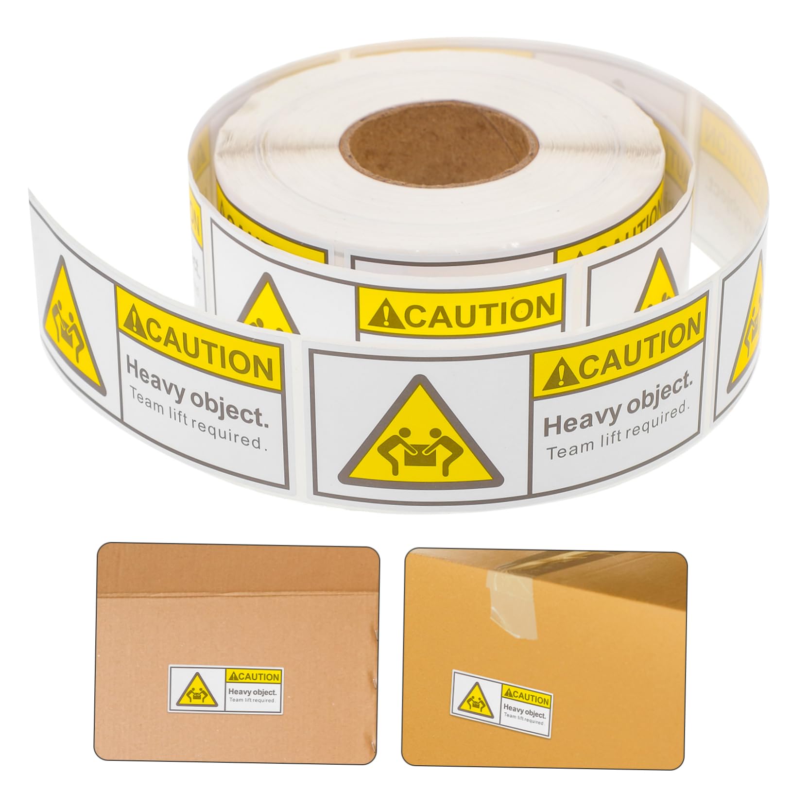 Ciieeo 4 Rouleaux Autocollants Avertissement pour Objets Lourds Étiquettes Adhésives pour Expédition Étiquettes Rouleau