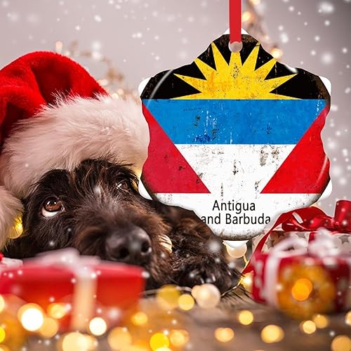 Vista 18 de Chipre - Adornos colgantes para árbol de Navidad, bandera nacional de Chipre, adornos de cerámica para decoraciones de Navidad, regalo de viajero