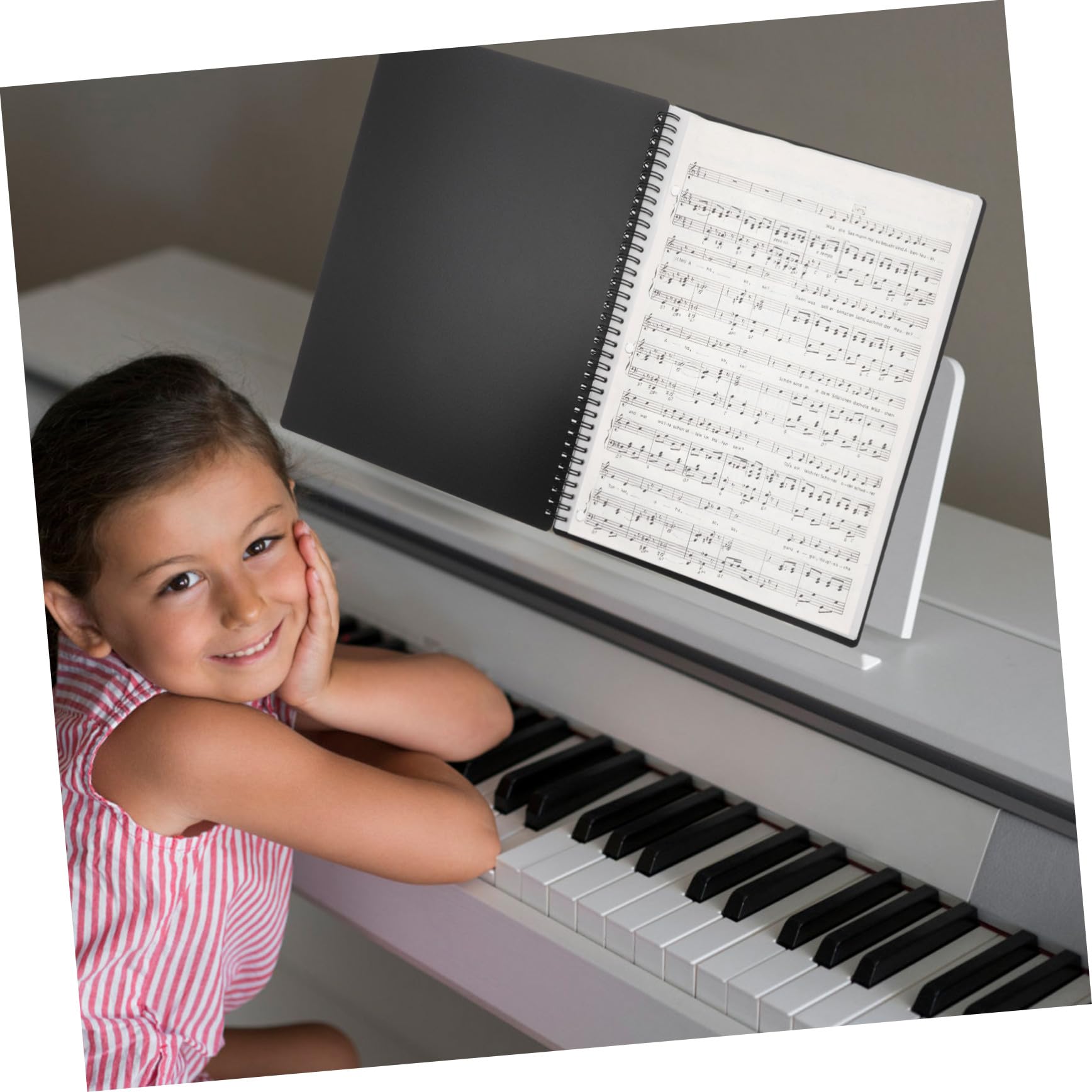 Mehrlagige Notenmappe mit transparenten Sichtfächern Langlebiger Musiknoten Ordner aus hochwertigem Kunststoff Flexibler Dokumenten Organizer für Klaviernoten und Schriftstücke