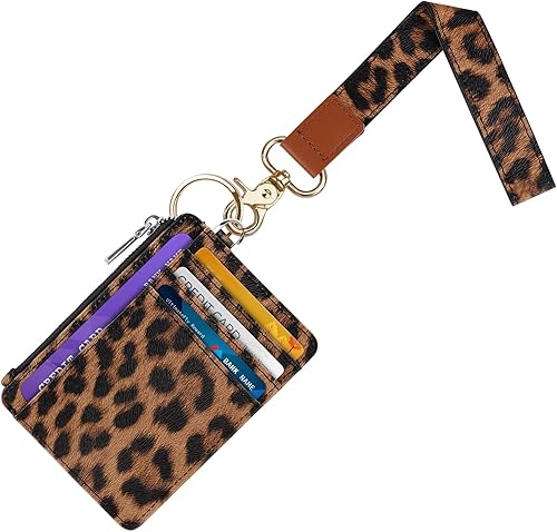 Vista 11 de WAVEYU Cartera con cordón con purpurina para mujeres y hombres, delgada con bloqueo RFID, funda para tarjetas de crédito, cartera pequeña con 6