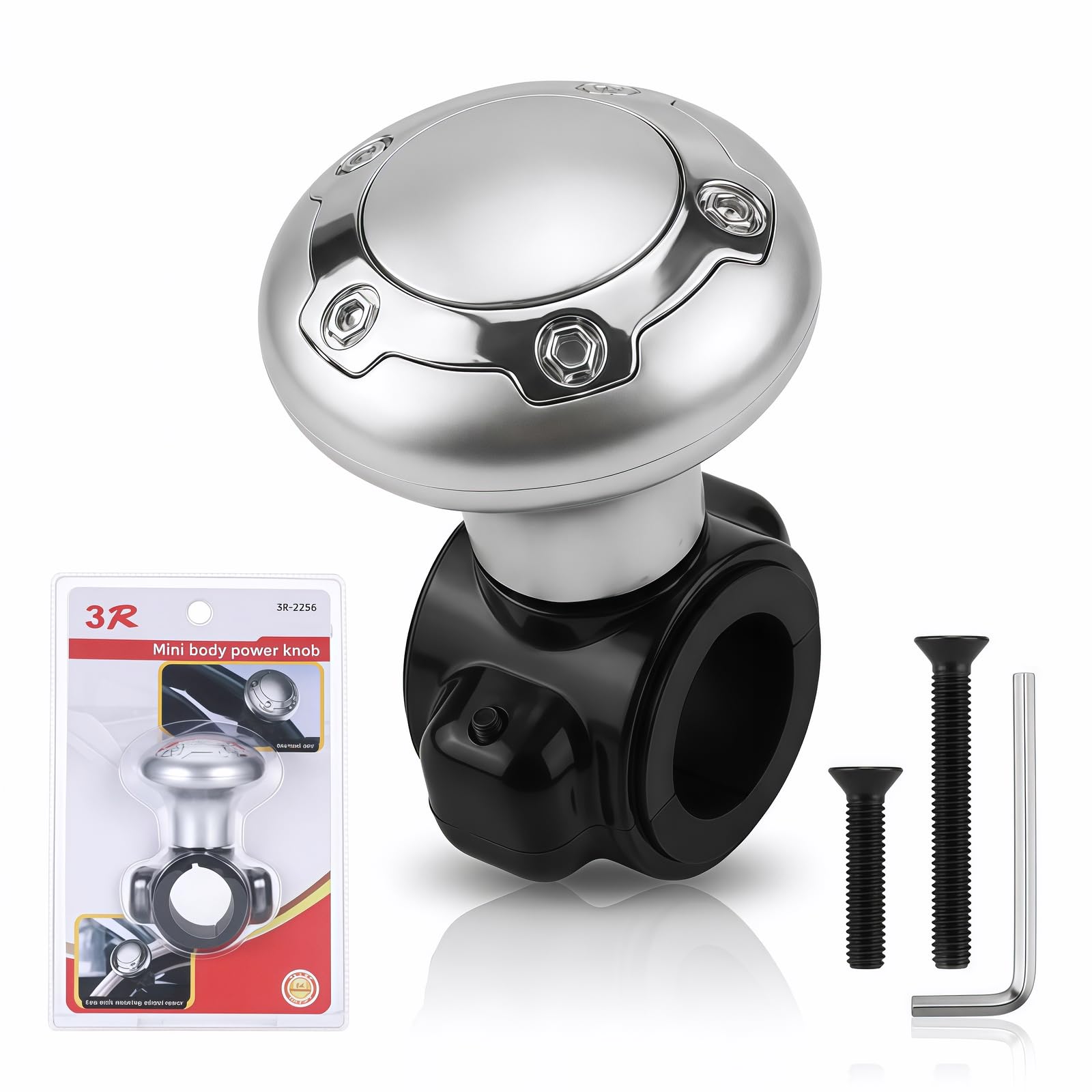 Huiguli Steering Wheel Knob with Dual Length Screws