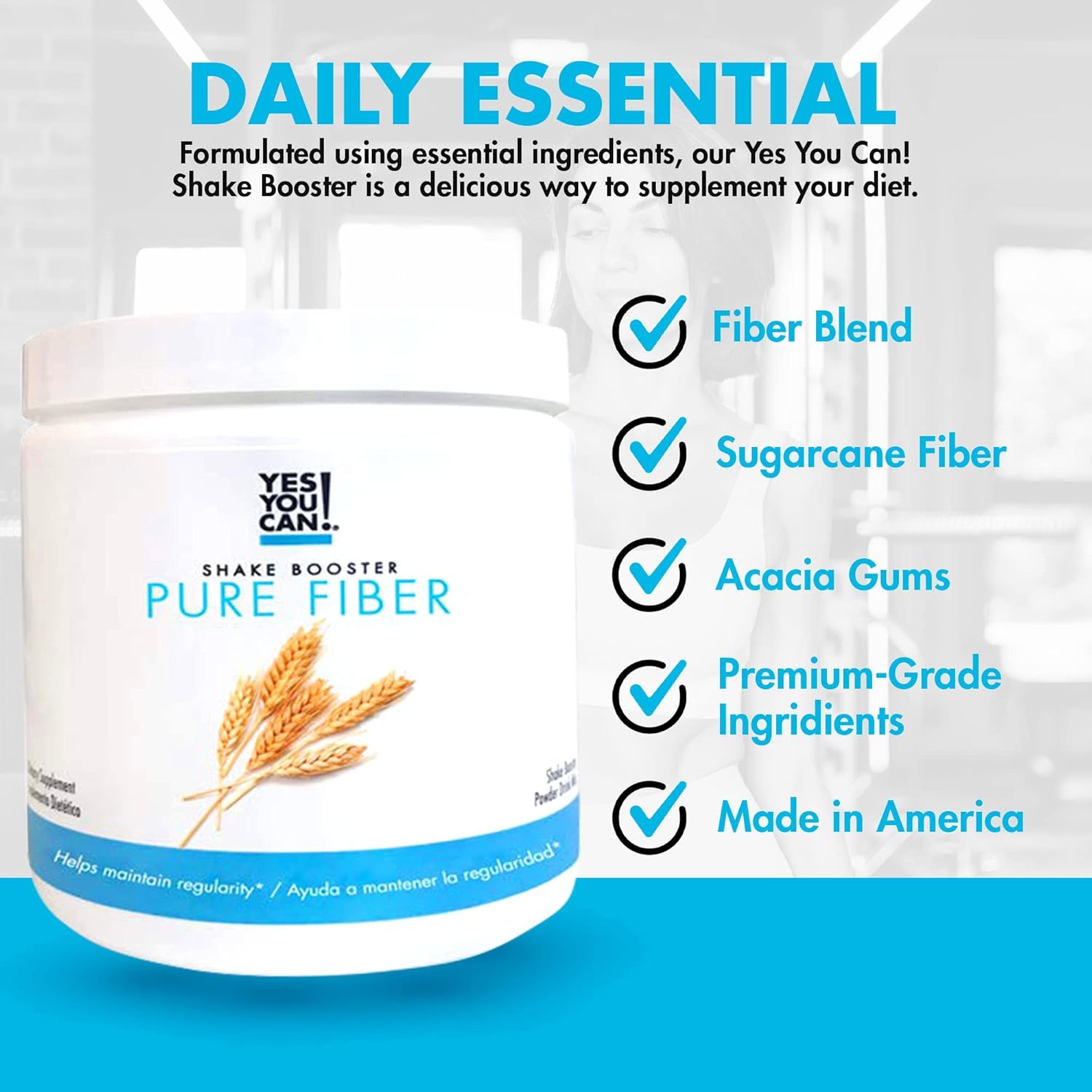 Yes You Can! Shake Booster Pure Fiber, Add to Complete Meal Replacement Shakes or Protein Shakes, Boost Shake with Sugarcane Fiber and Acacia Gums, Protein Shake Booster – Pure Fiber (30 Servings) Yes You Can! Shake Booster Pure Fiber, Add to Complete Meal Replacement Shakes or Protein Shakes, Boost Shake with Sugarcane Fiber and Acacia Gums, Protein Shake Booster – Pure Fiber (30 Servings)