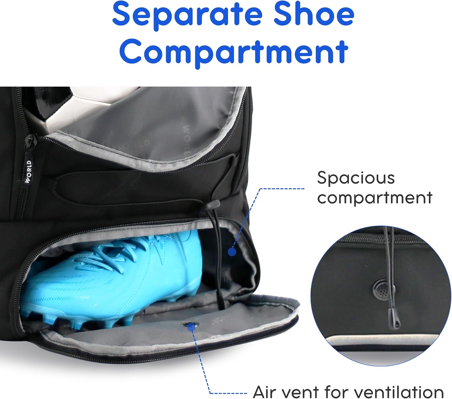 J World Athlete Sports Ball & Baseball Bag. Soccer Volleyball Basketball Backpack Women Men. Kids Softball Bat Bag Girls Boys