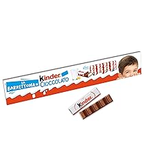 Kinder Cioccolato – La Barrettona, 24 Barrette Ripiene al Latte e Ricoperte di Finissimo Cioccolato Puro Cacao, Senza Glutine, Idea Regalo, Confezione da 300 gr