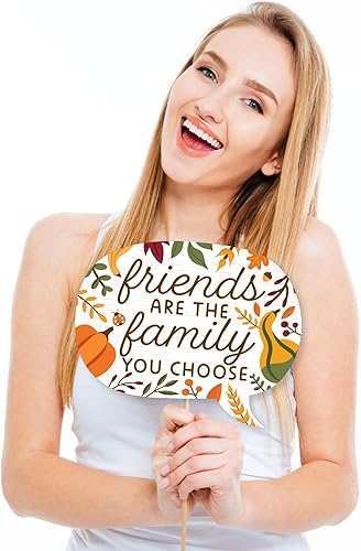 Miniatura 3 de Big Dot of Happiness Fall Friends - Kit de accesorios para cabina de fotos para fiesta de Acción de Gracias, 20 unidades