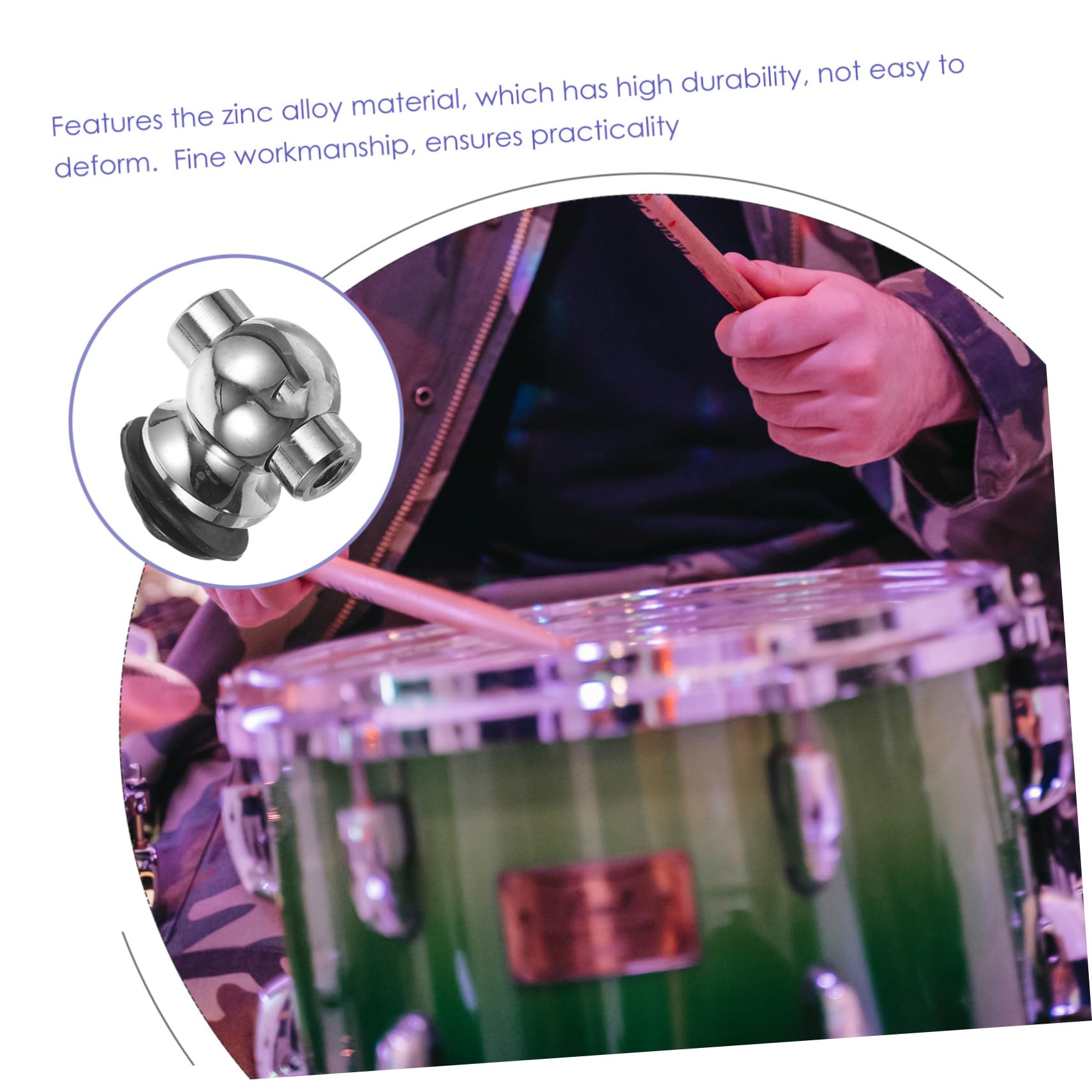 Support Pour Pied De Tom (Batterie) SUPVOX - En Alliage - Fixation Précise Pour Rack - Compatible Avec Différents Modèles De Tambours - Accessoire Pour Batteur