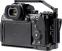 Vista 3 de Foto4easy s5ii jaula aparejo para cámara Panasonic LUMIX S5II sin espejo, incluye doble mango de madera lateral universal