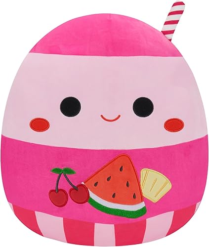 Squishmallows Jans - Bolsa de jugo de fruta original de 14 pulgadas - Peluche oficial de Jazwares grande y ultrasuave