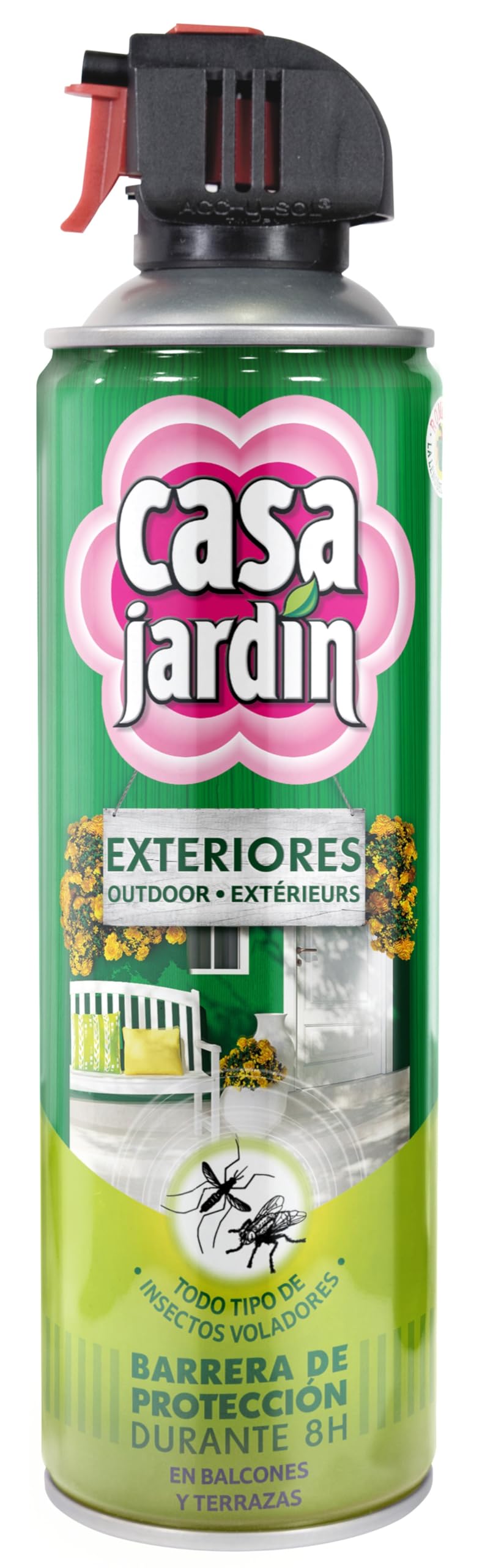 CASA JARDIN | Aerosol Insecticida | Indicado Espacios Abiertos o Semiabiertos | Barrera de Protección Durante 8 Horas | Contenido: 500 ml