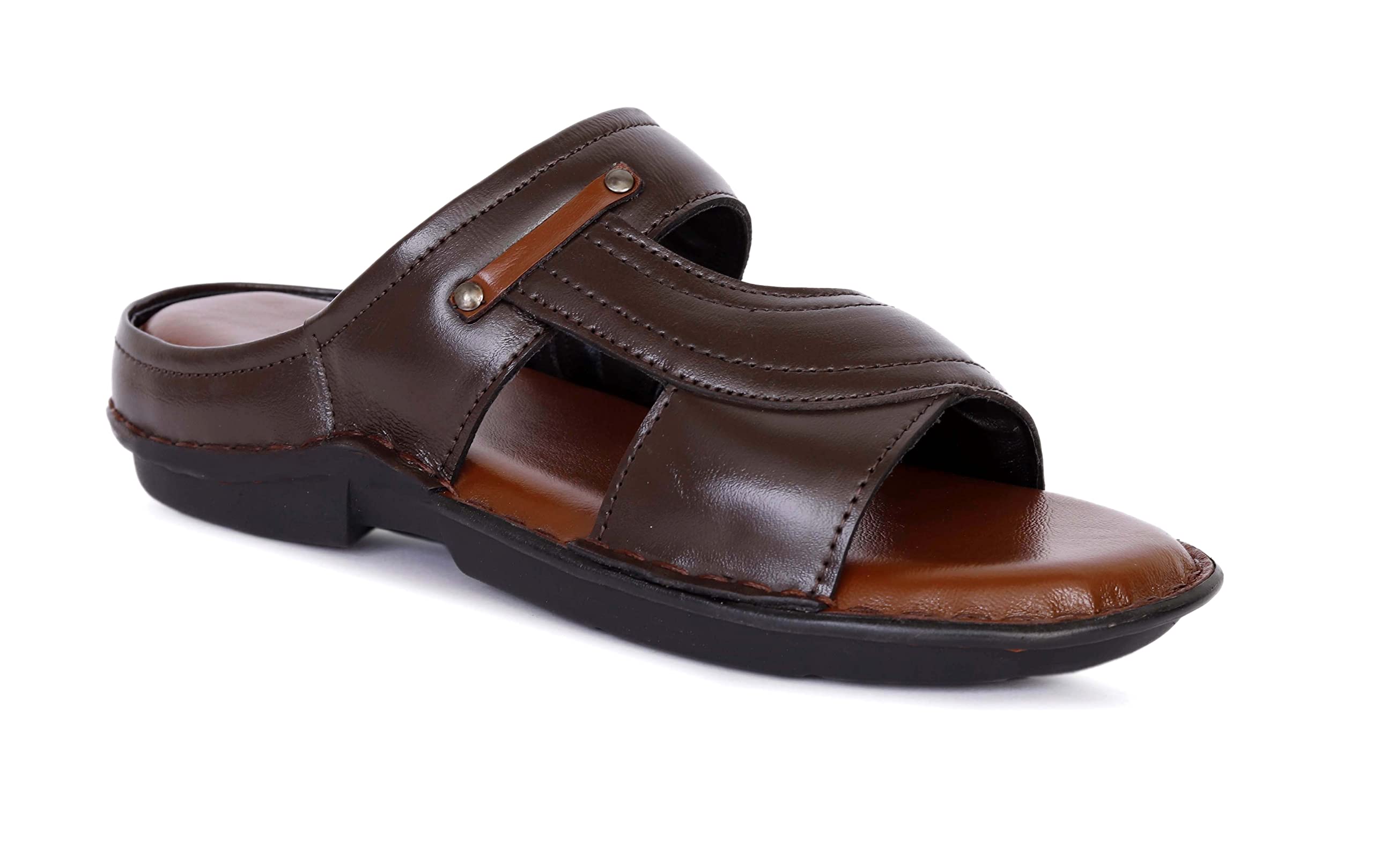 Gwal G Genuine Leather Comfortable Sandals and Slippers Office Wear Outdoor and Casual Sandals for Mens Brown (B09KCFBQDS) Amazon Price History, Amazon Price Tracker