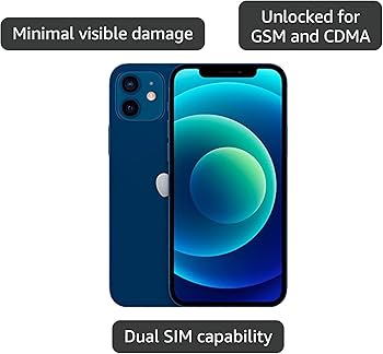 Amazon.com: Apple iPhone 12, 64GB, Blue - Unlocked (Renewed Amazon.com: Apple iPhone 12, 64GB, Blue - Unlocked (Renewed