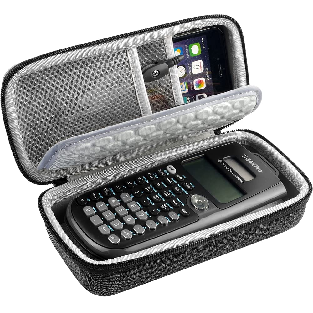 Amazon.com: Case Compatible with Texas Instruments TI-36X Pro  Engineering/Scientific Calculator, Hard Pencil case for Compass, Ruler,  Rubber and Other Accessories (Dark Grey) : Electronics