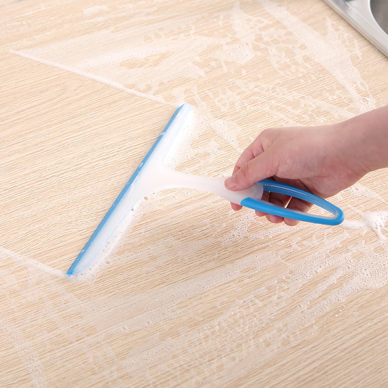 Raschietto Per Vetri E Pavimenti - Spatola Multiuso Per Doccia, Specchi E Finestre, Verde 24x21 Cm - Foto 2