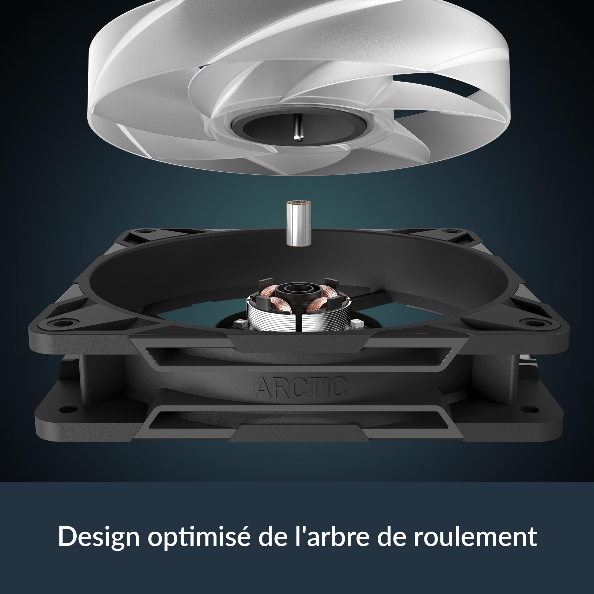 ARCTIC P12 Pro A-RGB (3 Piéces) - Puissant ventilateur premium, Fan PWM 120 mm avec Câble Répartiteur en Y, 600-3000 rpm, 0 rpm <5% PWM, 5V Digital RGB, Palier à dynamiqu fluides, 4 Broches - Noir