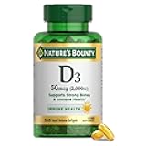 Vitamin D3 2000 IU | Supports Immune Health, Calcium Absorption & Bone Strength | Essential for Healthy Bones| Non-GMO, No-Gluten | 350 Softgels, 1 Serving Per Day for Daily Health