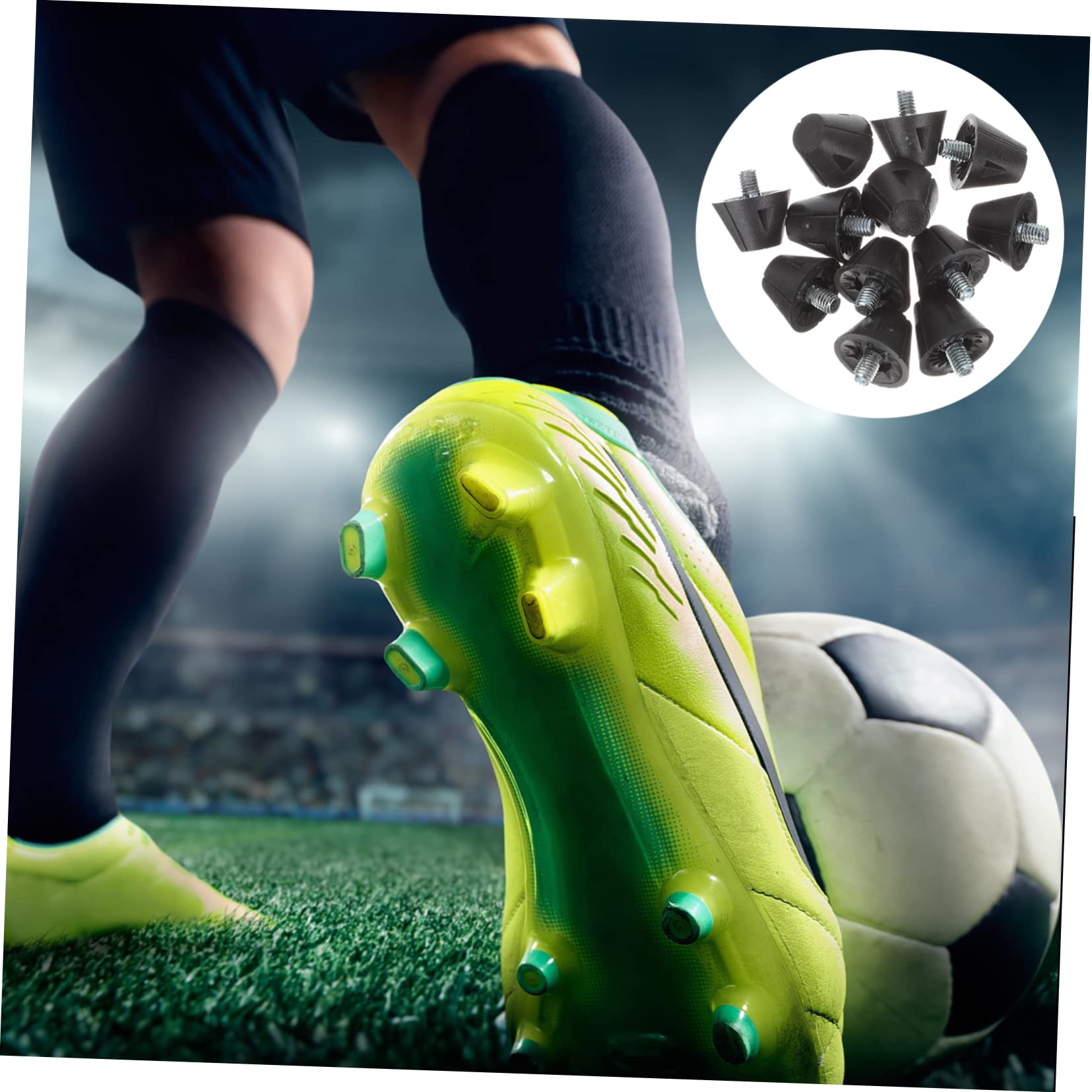 BESPORTBLE 50pezzi Tacchetti Sostitutivi per Scarpe Sportive Accessori per Scarpe da Corsa Punte Antiscivolo per Atletica e Calcio per Competizioni Outdoor