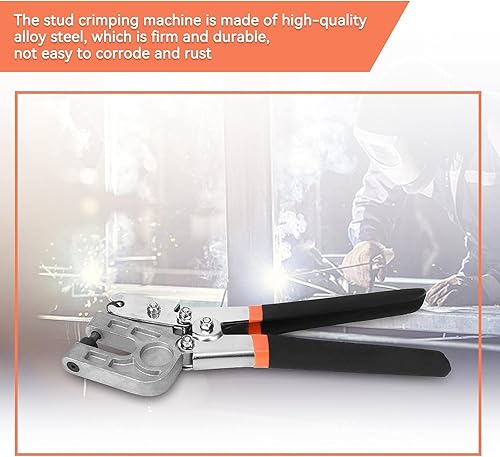 Miniatura 5 de Engarzadora de metal de 10.6 pulgadas, bloqueo de punzón, fijación, engarzado, herramienta de una sola mano, ponchadora para placa de yeso de