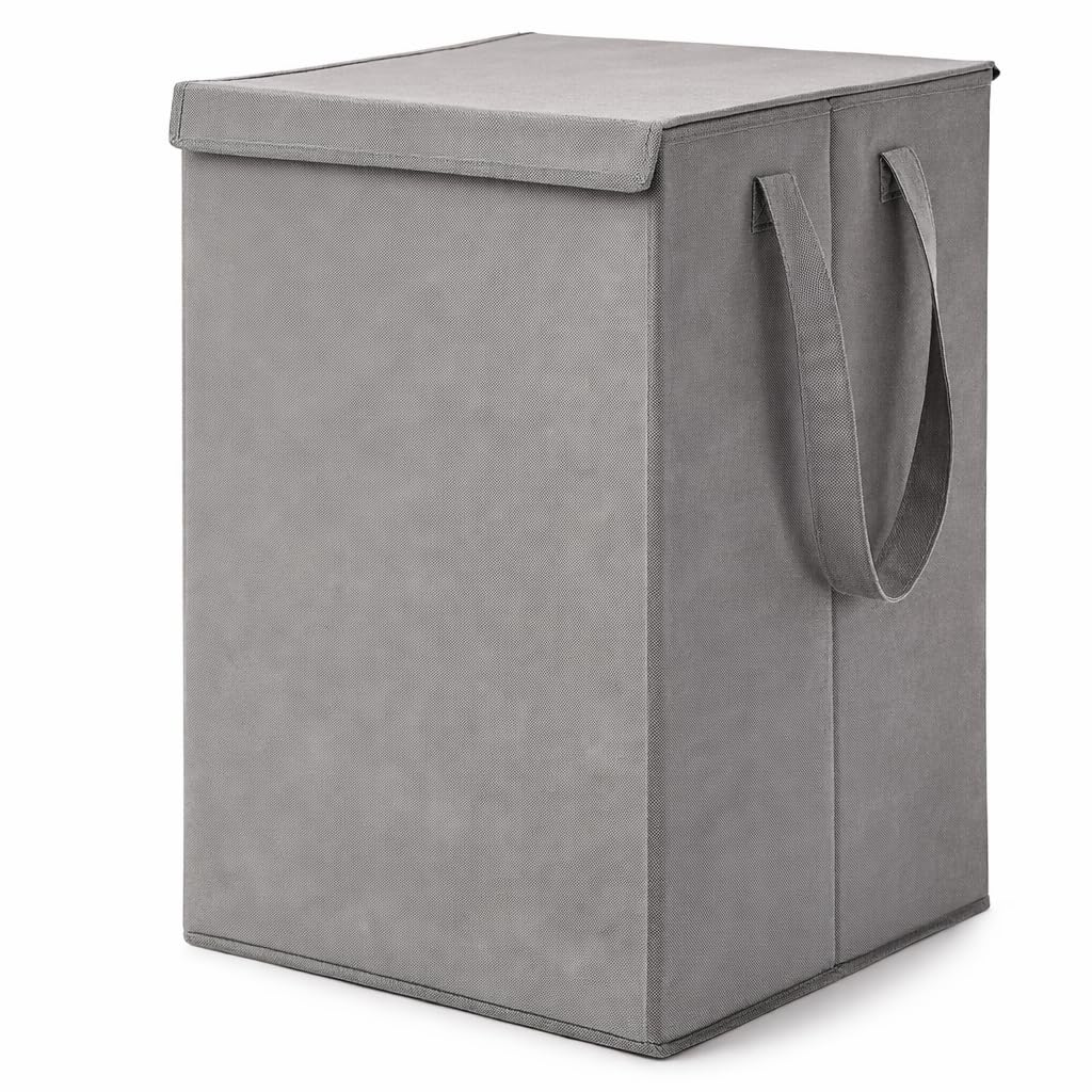 Laundry Bag Laundry Basket With Lid For Clothes, Toys, Stationery, Books With Capacity Of 75Ltrs (GREY)-image-41