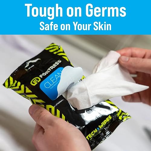 Miniatura 4 de Fortress Toallitas electrónicas (25 ct.) To-Go Tech Wipes para pantallas, teléfonos, teclados, monitores de TV, pantallas de computadora tamaño de