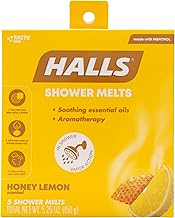 Halls Soothing Shower Melts 5 Pack - Honey Lemon Scented Aromatherapy Shower Steamers with Essential Oils