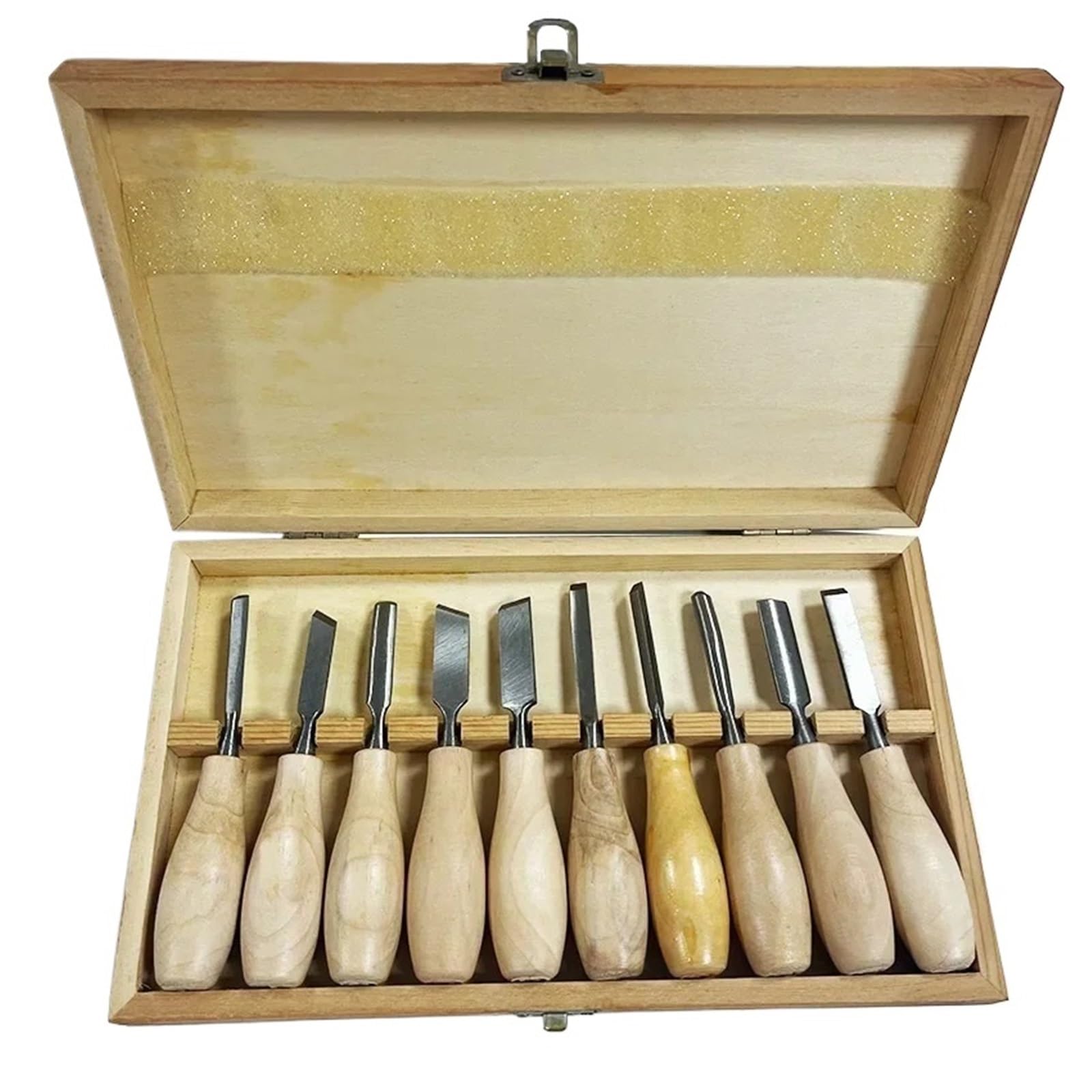 Zestaw do rzeźbienia w drewnie 130 mm 10 szt./zestaw Miniaturowy zestaw dłut do rzeźbienia Stolarstwo DIY Okrągły uchwyt Nóż do rzeźbienia Precyzyjny przecinak do drewna Dłuto do g