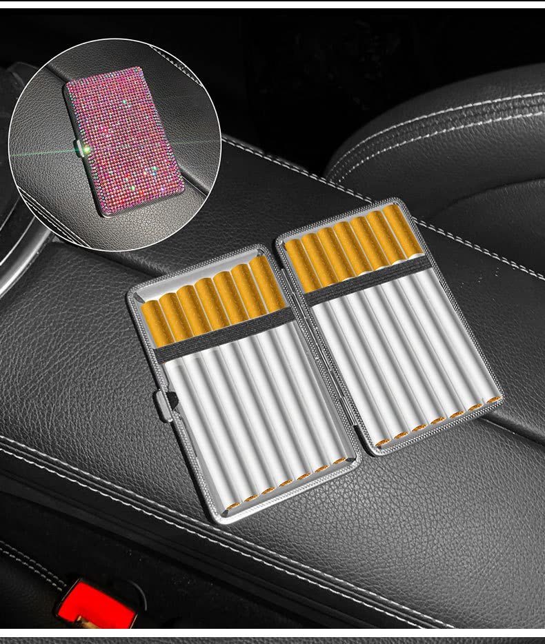 Étui à cigarettes étanche fini les paquets écrasés lot de 2 métal - 5