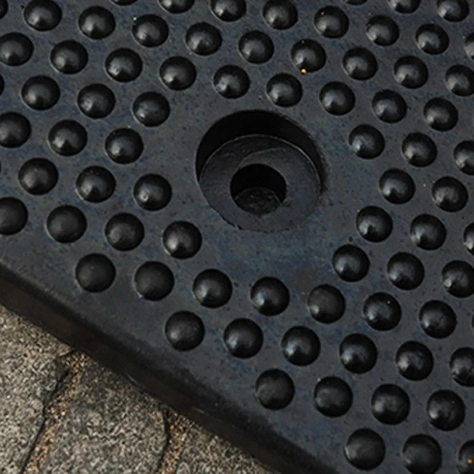 Reductores de Velocidad de Caucho, Reductor de Caucho Modulares con 10 Tornillos de Expansión, Capacidad de 100 Toneladas, 50x90x5cm, para Asfalto, Hormigón y Grava