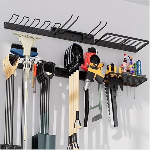 MAWEW Organizador de garaje, organizadores de garaje y almacenamiento, organizador de herramientas de garaje para montaje en pared, estante de