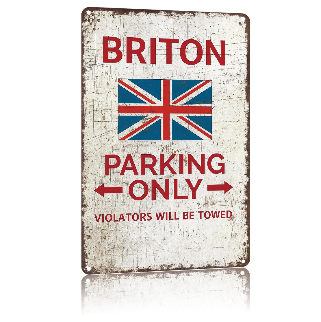 KWQDOZF Funny Metal Signs Poster 8x12inch Briton Parking Aluminum Sign Wall Art For Home Room Bedroom Office Decor