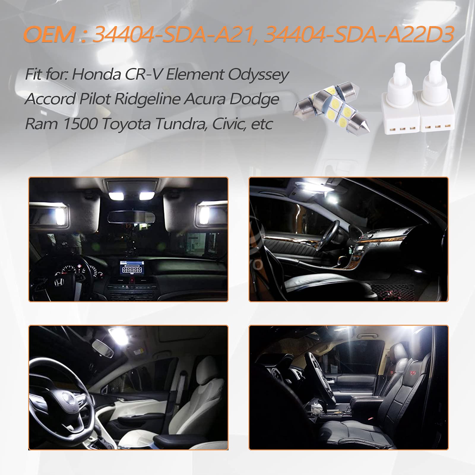 Xislet Dome Lamp Switch Compatible with Odyssey Accord Pilot Ridgeline