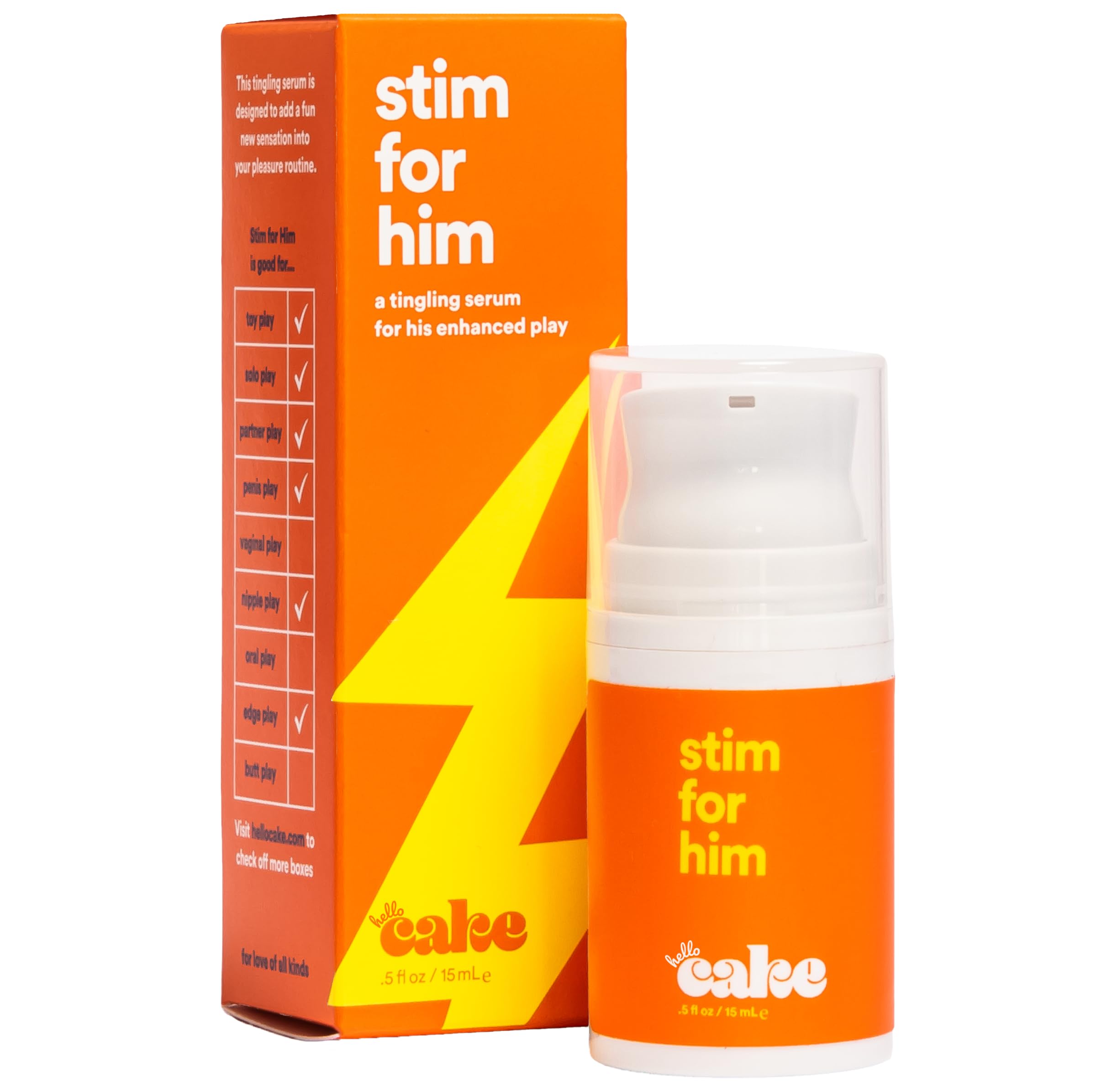 Hello Cake Stim for Him, Stimulating Arousal Serum for Men, Sexual Enhancer, Arousal Gel for Male Sensation Gel, Tingling Sexual Enhancement