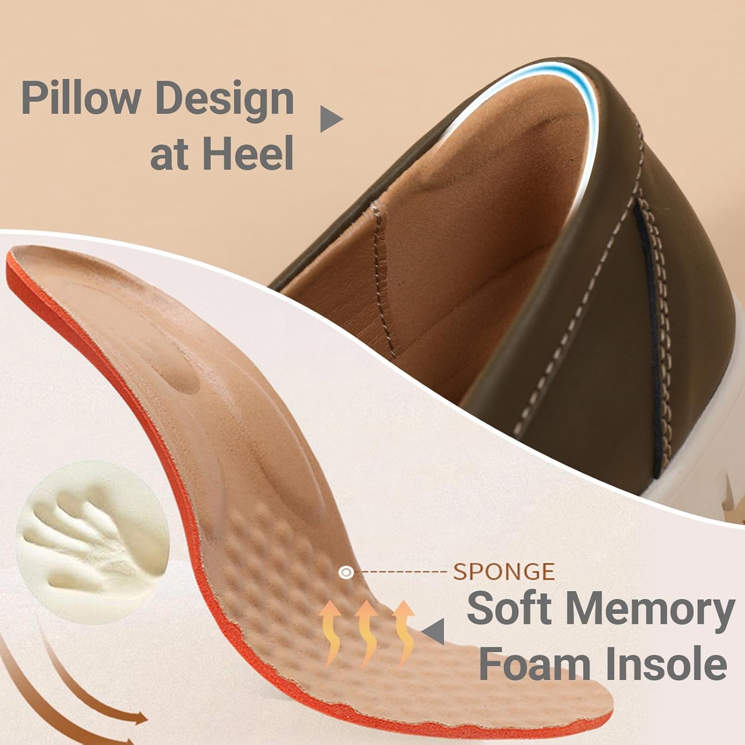 QAE Loafers for Women Penny Loafers Slip On Sneakers Womens Shoes Dressy Casual Comfortable Ladies Spring Shoes - Image 5