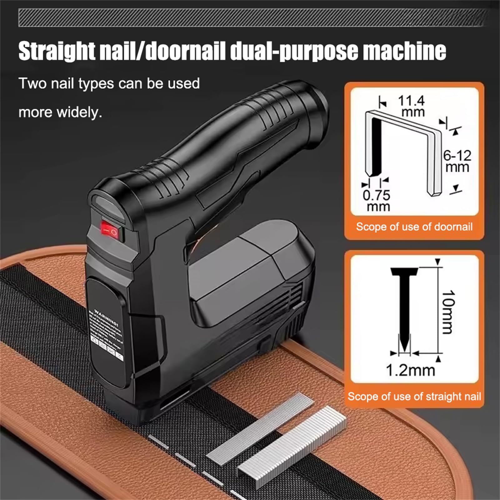 Hoteche 18GA 2-in-1 Electric Brad Nailer/Stapler – 19/32 To 1-1/4 Inch, Power Adjustable, Includes 2000 Nails & Staples Carpentry Stapler Hoteche 18GA 2-in-1 Electric Brad Nailer/Stapler – 19/32 To 1-1/4 Inch, Power Adjustable, Includes 2000 Nails & Staples Carpentry Stapler