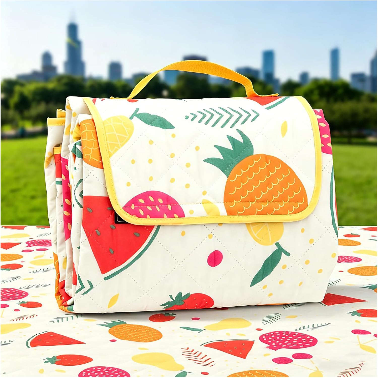 Picnic Blankets, Portable Outside Baby Blanket, 3 Layer Picnic Mat for Camping, 79" x 59" Large Waterproof Sand Proof Camping Blanket, Lightweight Folding Portable Travel Blanket