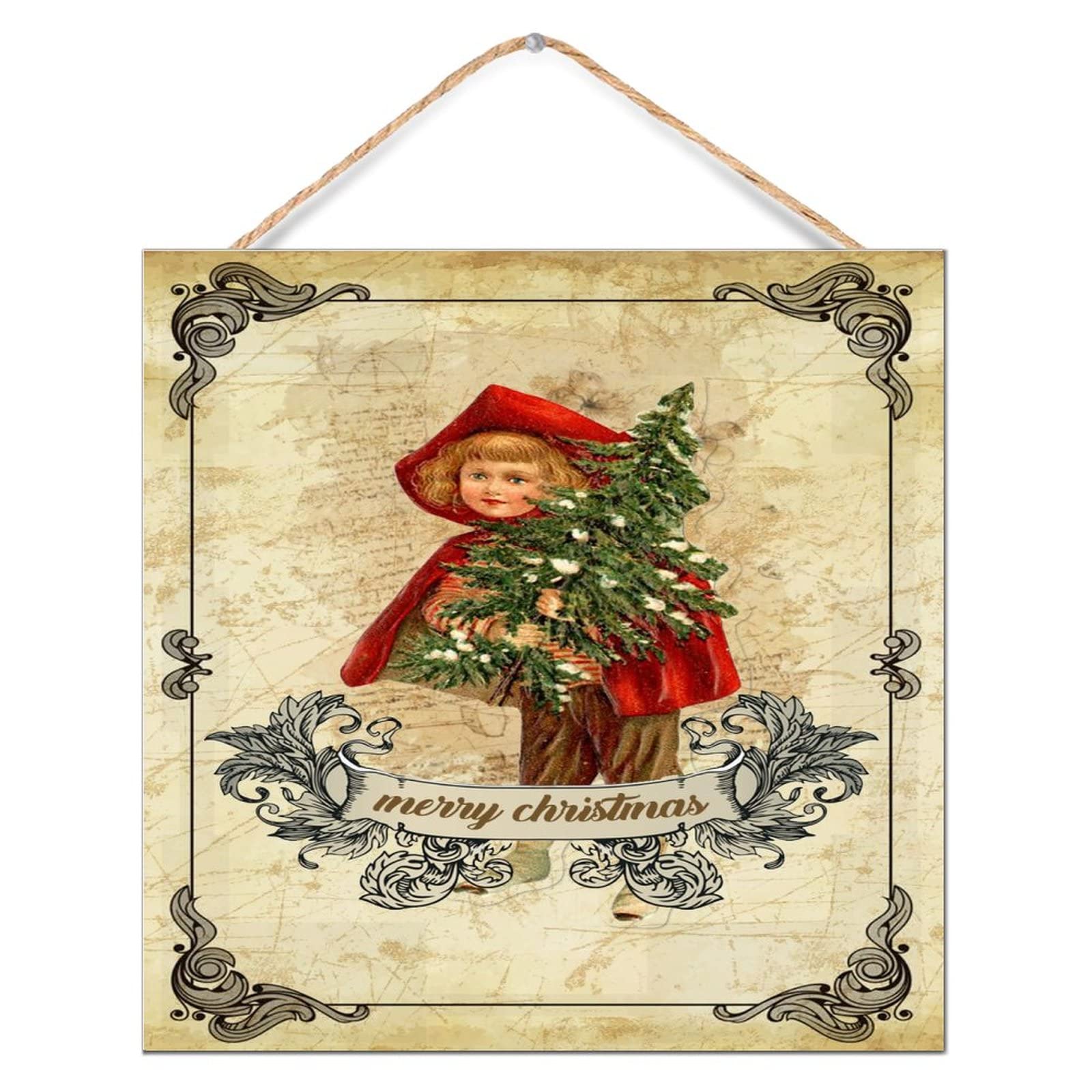 Plaque en bois Joyeux Noël : créez des souvenirs magiques dans la chambre des enfants