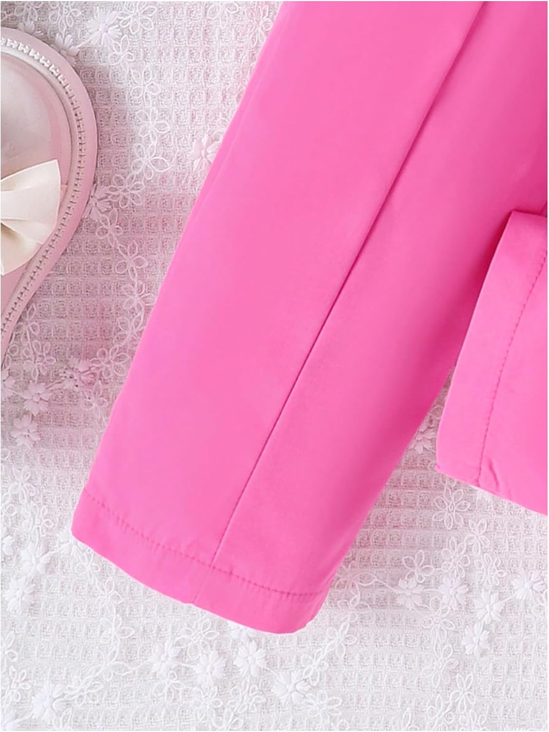 Milumia Girl's 2 Piece Outfits Button Open Front Long Sleeve Blazer and Pants Fall Suit Set - Image 5