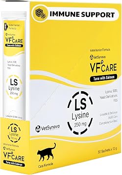 lysine for Cats l-lysine for Cats 250mg Tuna with Salmon Flavor Supplement Paste Supports Immunity FHV-1 Stress Recovery Digestion Calming no by-Products Vet Recommended 30 sachets