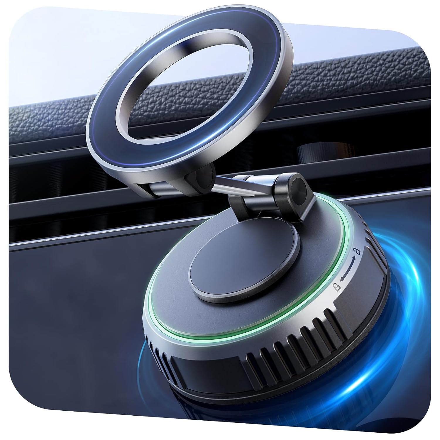 Magnetic Phone Holder for Car Dashboard and Windshield Various Material Dashboard Friendly Strong Magnet Mag-Safe Flexible Car Phone