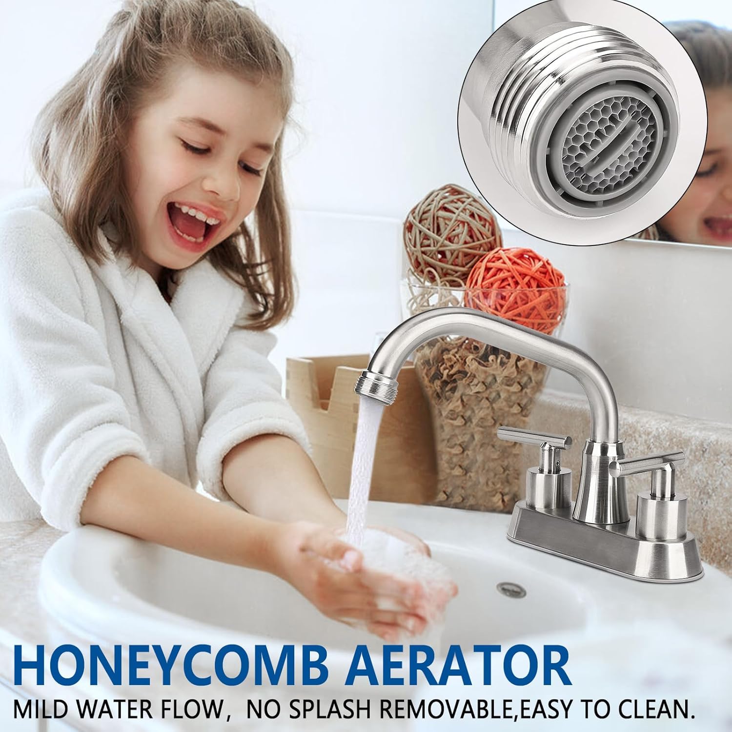 Utility Laundry Sink Faucet,Laundry Tub Faucet with 3/4" NPT Threaded End & 2 Lever Handles - Image 5