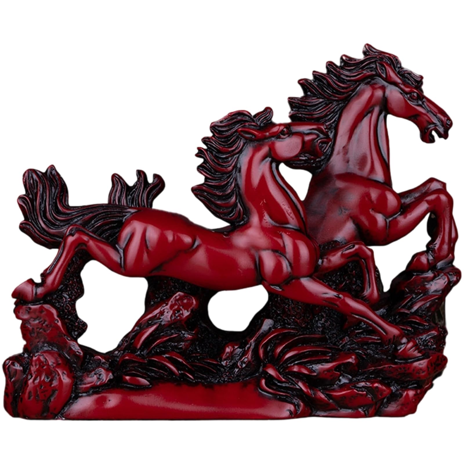 HDOYTXXM Galloping Horse Resin Statues Fengshui Wealth Career Success Home Table Decor Horse Statues Home Decors