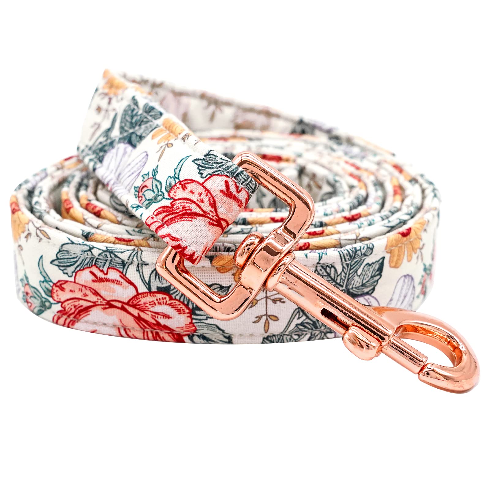 Laisse florale pour chien Elegant Little Tail en coton durable de qualité premium