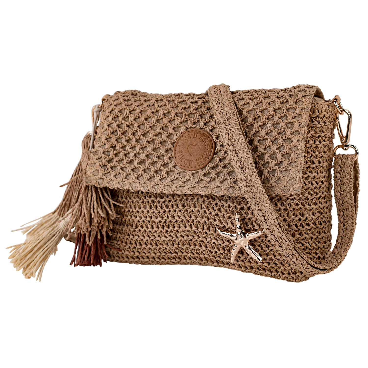 Lois - Bolsos Bandolera Mujer Rafia estilo casual elegantes. Bandolera Mujer Verano para diario moderno