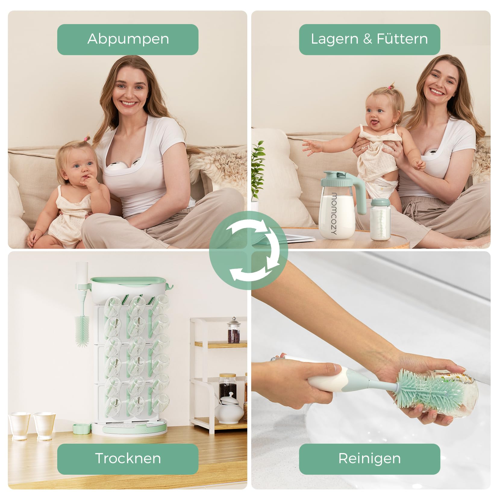 Momcozy LS002 Goupillon Biberon & Égouttoir Vertical pour Biberons