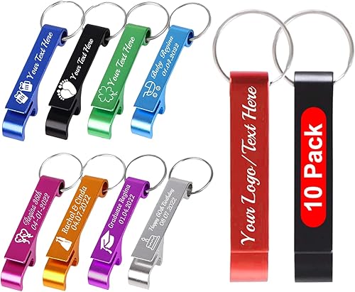 Miniatura 8 de 5 piezas personalizado abrebotellas llavero personalizado grabado a granel personalizado fiesta de boda baby shower regalos para invitados