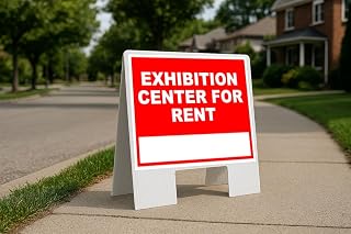Exhibition Center For Rent Write On Me Red Folding Coroplast A-Frame Double-Sided 23in x23in
